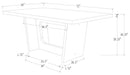 Sherry - Rectangular Marble Top Dining Table Set