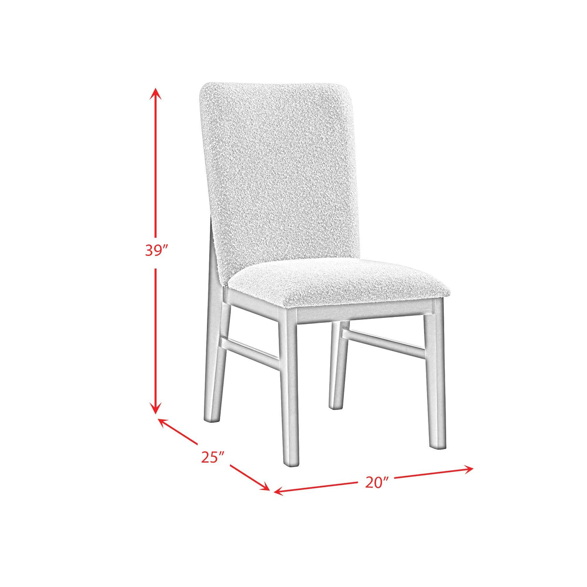 Portland - Side Chair With Gray Fabric PGY1113-4 (Set of 2) - Black