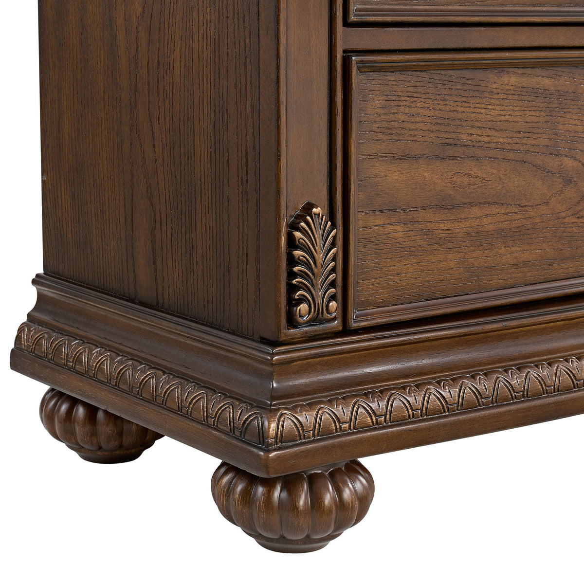 Cadenza Nightstand With USB-C in Brown by Elements International, view 6