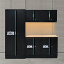 Steel Filing Cabinet With Compartments For Office Use, Storage, File Storage, Archives, And High And Low Cabinets - Black / Red