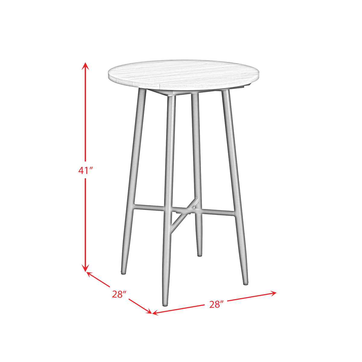 Bayhill Bar Table in Black / Light Brown by Elements International, view 5