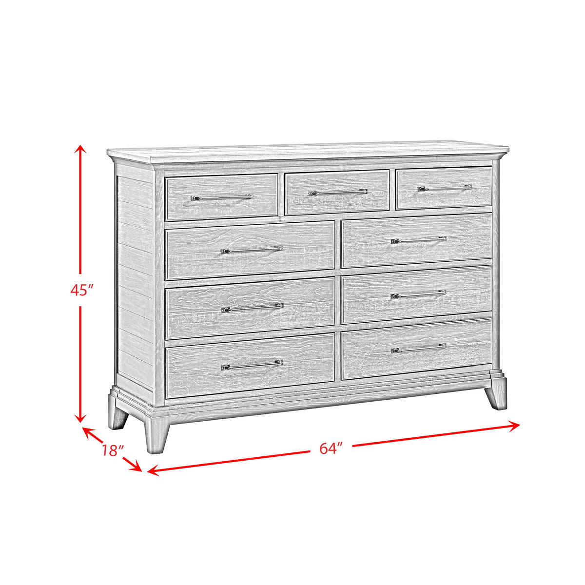 Montrose Dresser in Dark Brown by Elements International, view 12