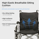 Innovative 6 Wheel Transport Wheelchair Lightweight Foldable Design With Dual Brakes Breathable Seat Anti Backflip Safety Perfect - Black / Silver