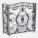 Mariella - Traditional Floral Iron Fireplace Screen With Ornate Design