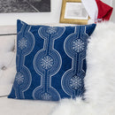 Holiday Throw Pillow With Snowflake Embroidery