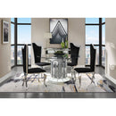 Noralie - Dining Table - Clear Glass Top & Mirrored & Faux Diamonds