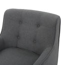 Modern Arm Chair With Tufted Back And Wooden Legs