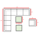 Outdoor Wicker Conversation Set With Cushions, All Weather