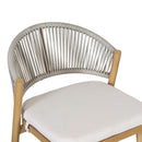 Outdoor 26" Counter Height Metal Frame Counter Stools With Scallop Shaped Backrest & Water Resistant Cushions