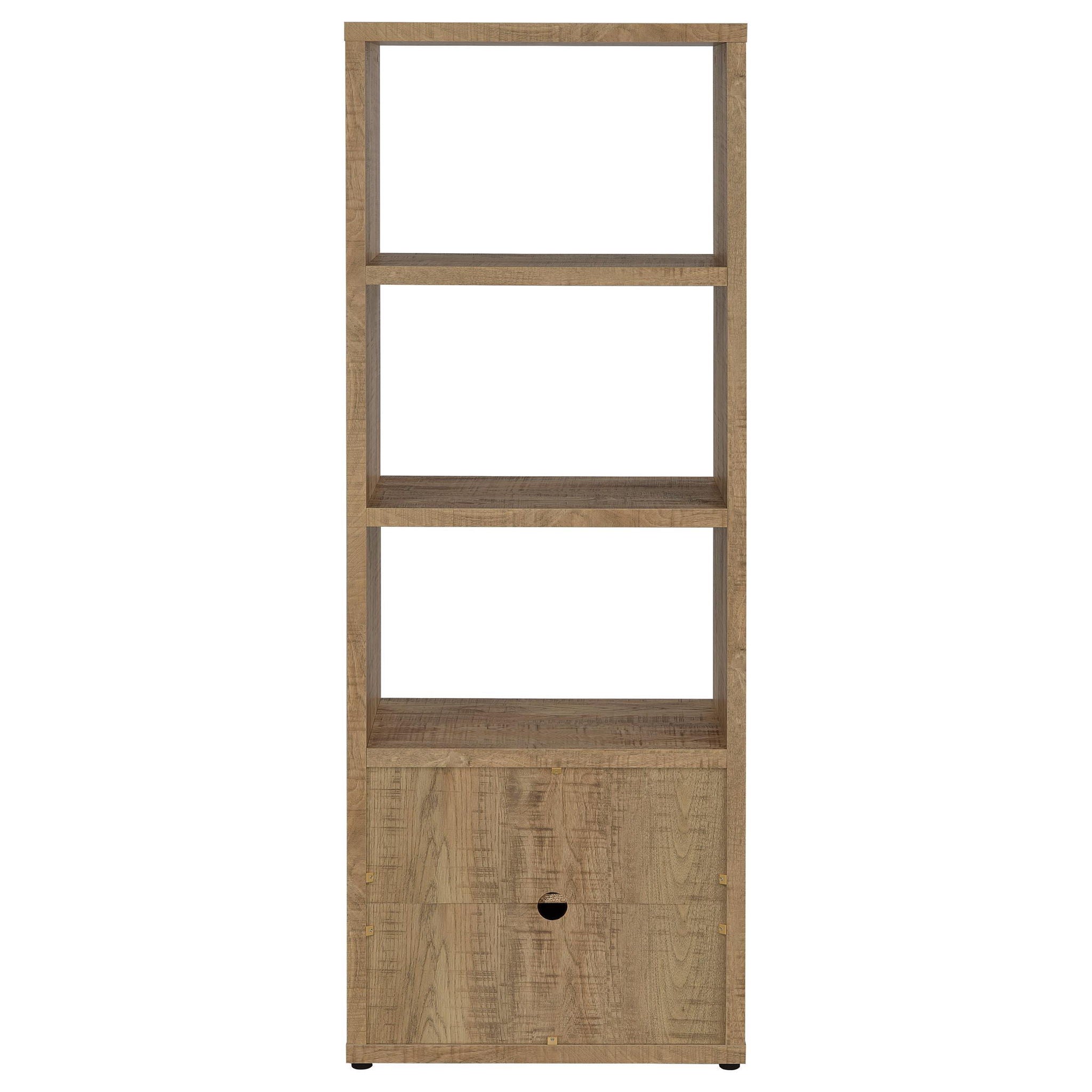 Tabby 3-shelf Engineered Wood Media Tower Mango