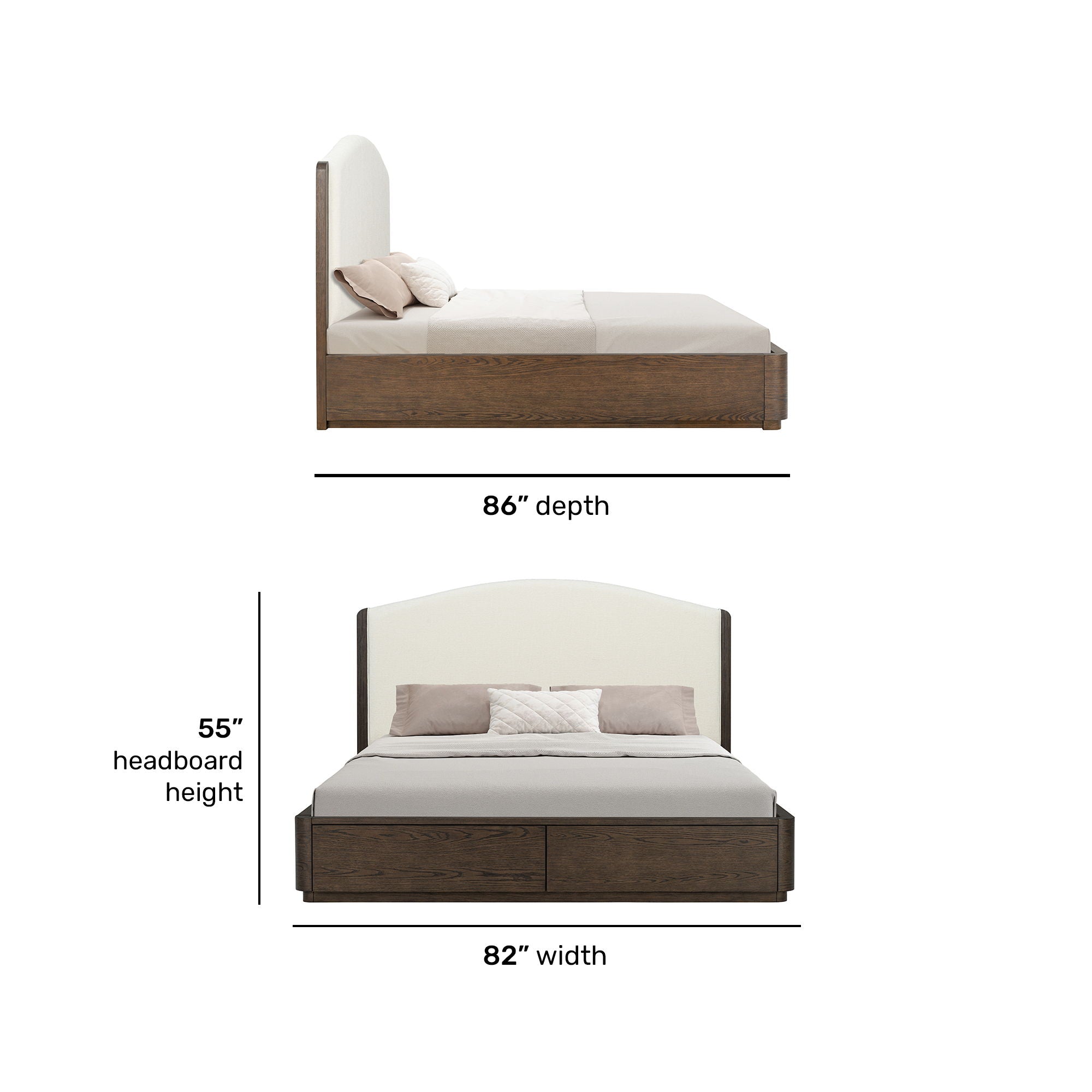 Athens - Upholstered Storage Bed