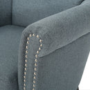 Elegant Club Chair With Nailhead Trim And Birch Wood Legs