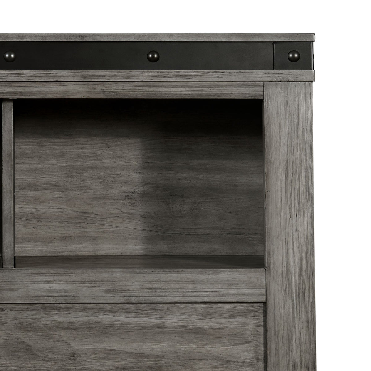 Wade Youth Platform Storage Bed in Dark Gray by Elements International, view 9