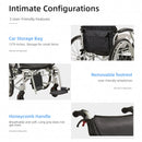 Innovative 6 Wheel Transport Wheelchair Lightweight Foldable Design With Dual Brakes Breathable Seat Anti Backflip Safety Perfect - Black / Silver