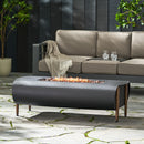 Vernon - Rectangle Fire Pit 50, 000 Btu - Dark Gray