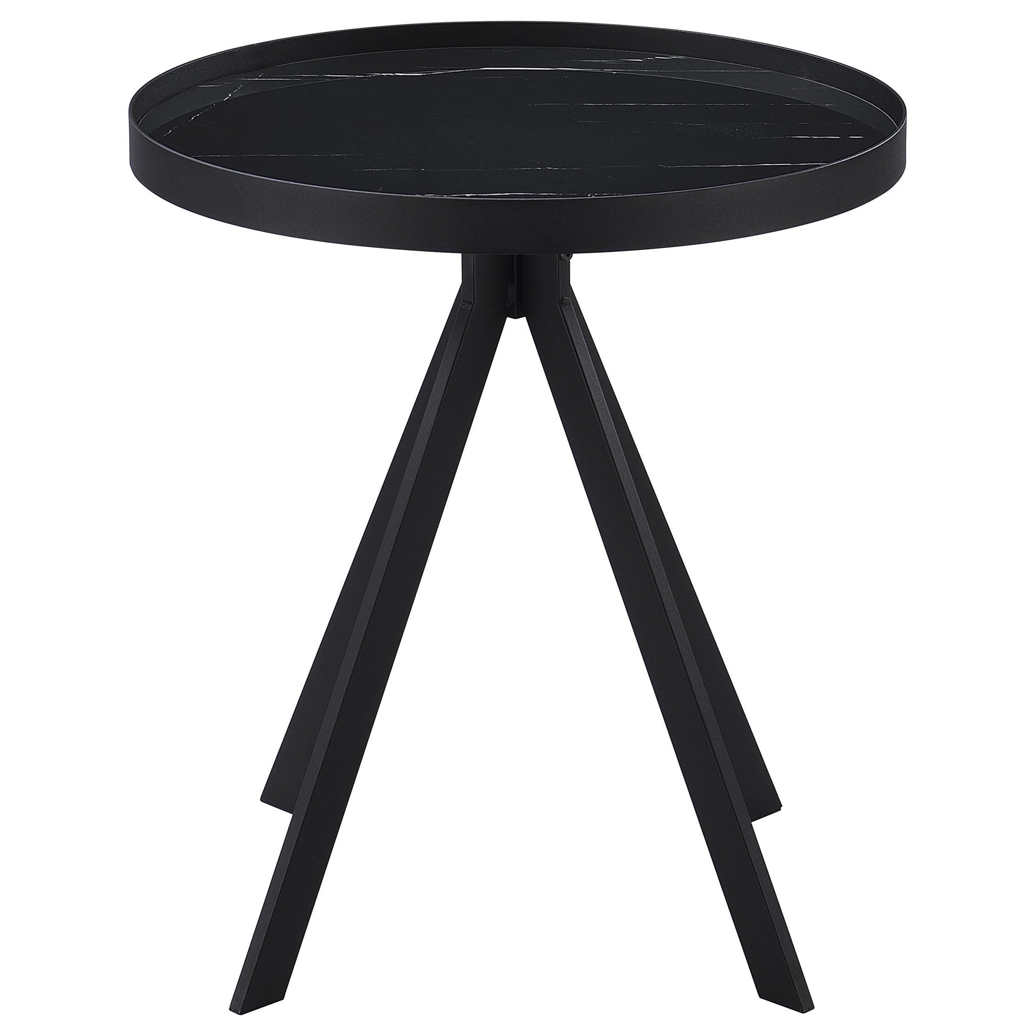 Briggs 2-piece Round Coffee and End Table Set Black - Atlantic Fine Furniture Melbourne FL