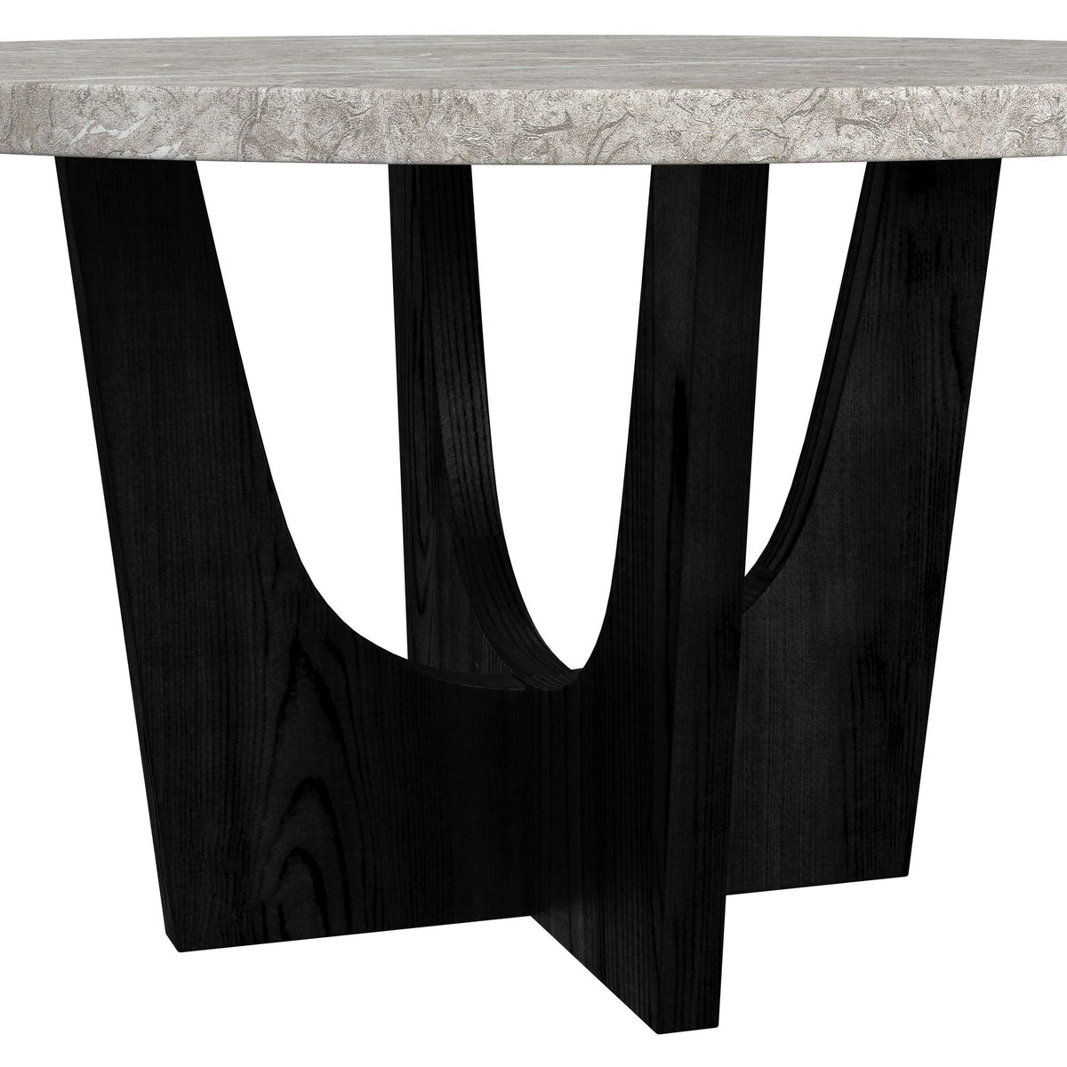 Oregon Round Table With Faux Marble Top in Black by Elements International, view 12