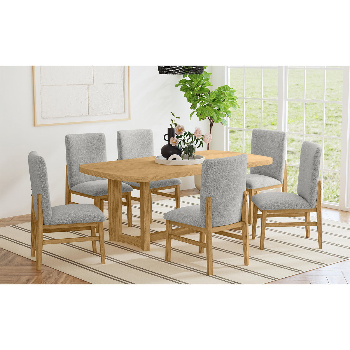 Portland Rectangular Dining Room Set in Black by Elements International, view 23