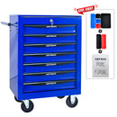 Rolling Metal Tool Chest With Drawers, Steel Storage Cabinet With Ball Bearing Slides