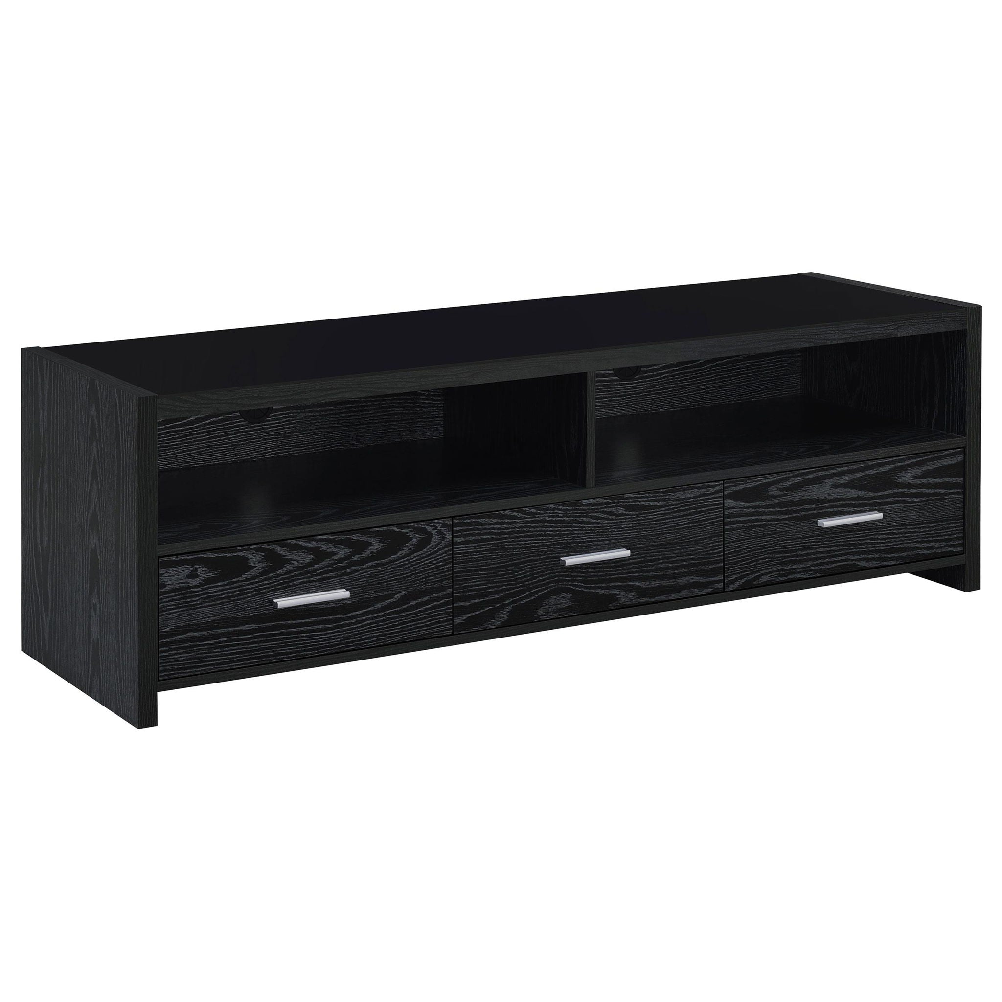 Alton 3-drawer Engineered Wood 61-inch TV Stand Black Oak