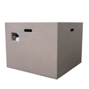 Outdoor Patio Square Gas Burning Concrete Fire Pit 40,000 Btu