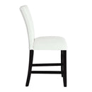 Hussein - Counter Height Chair (Set of 2) - White Synthetic Leather & Black