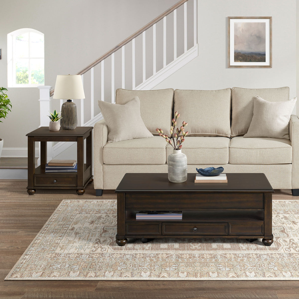Wagner Occasional Table Set in Dark Brown by Elements International, view 11