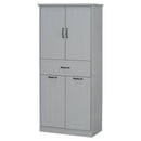 Modern Bathroom Storage Cabinet With Two Laundry Baskets, One Drawer, Adjustable Shelf