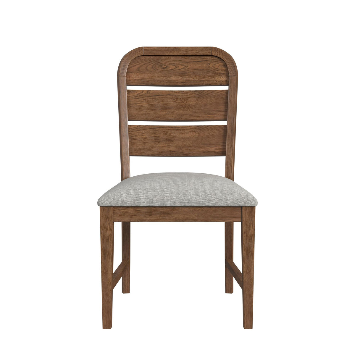 Glinda Fabric Dining Side Chair (Set of 2) in Brown / Light Gray by Elements International, view 5