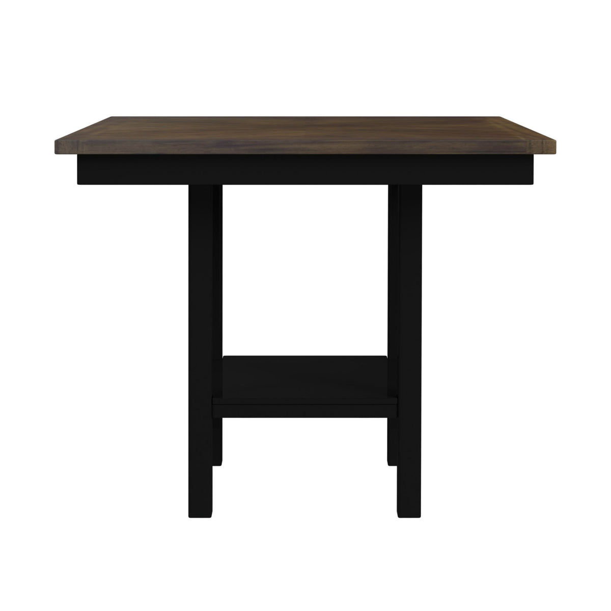 Brooks 5 Piece Counter Set With Table And 4 Upholstered Seat & Wood Back Chairs in Medium Brown & Black by Elements International, view 13