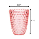 Leading Ware Diamond Cut Acrylic Glasses Drinking (Set of 4)