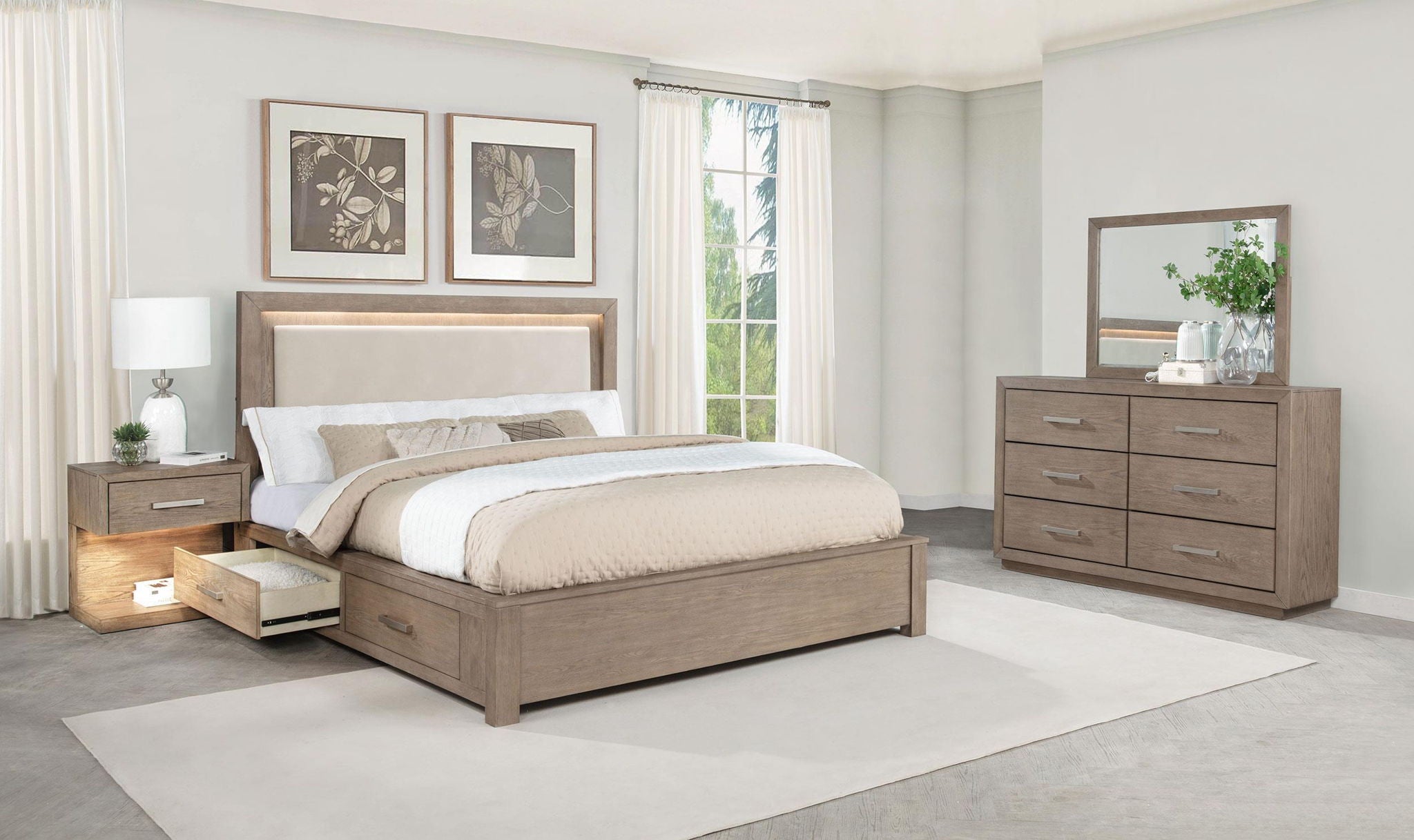 Kenora 4-piece California King Bedroom Set Barley Brown