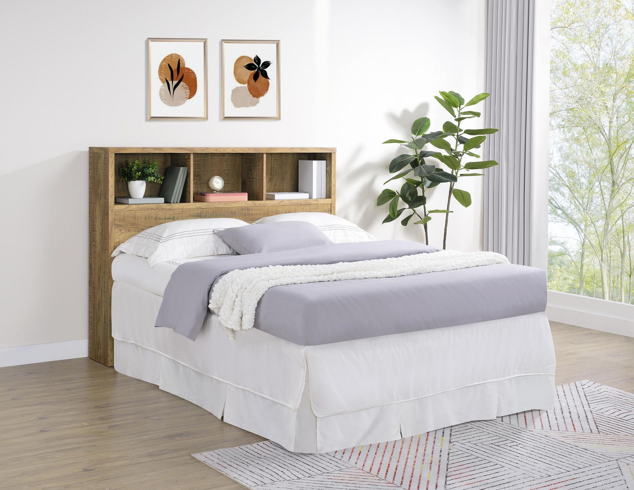 Westpark 49-inch Queen Bookcase Headboard Mango