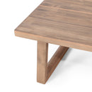 4 Pieces Acacia Wood Patio Furniture Set, Outdoor Furniture With Coffee Table, Patio Conversation Set Deep Seating With Soft Cushion, Porch Chairs For Backyard Porch Balcony - Brown Wash / Beige