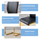 Luxurious And Minimalist Chair Covers, 2 High Elasticity Dining Chairs Arched Legs - Black / Gold