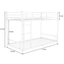 Bunk Bed With Noise Reduction And Safety Guardrail