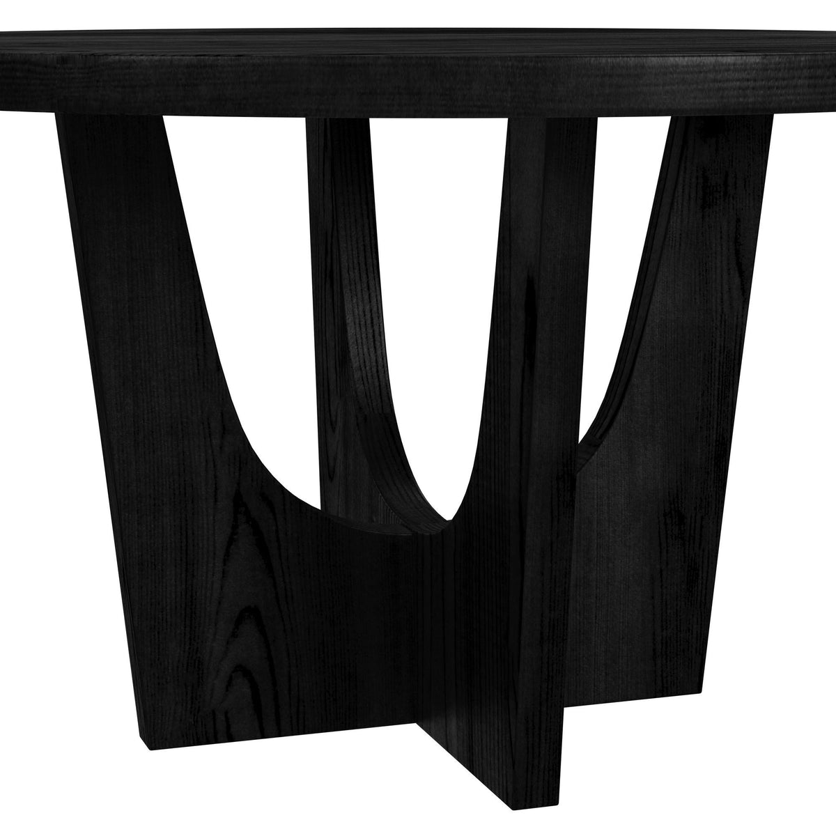 Oregon Round Table With Wood Top in Black by Elements International, view 8