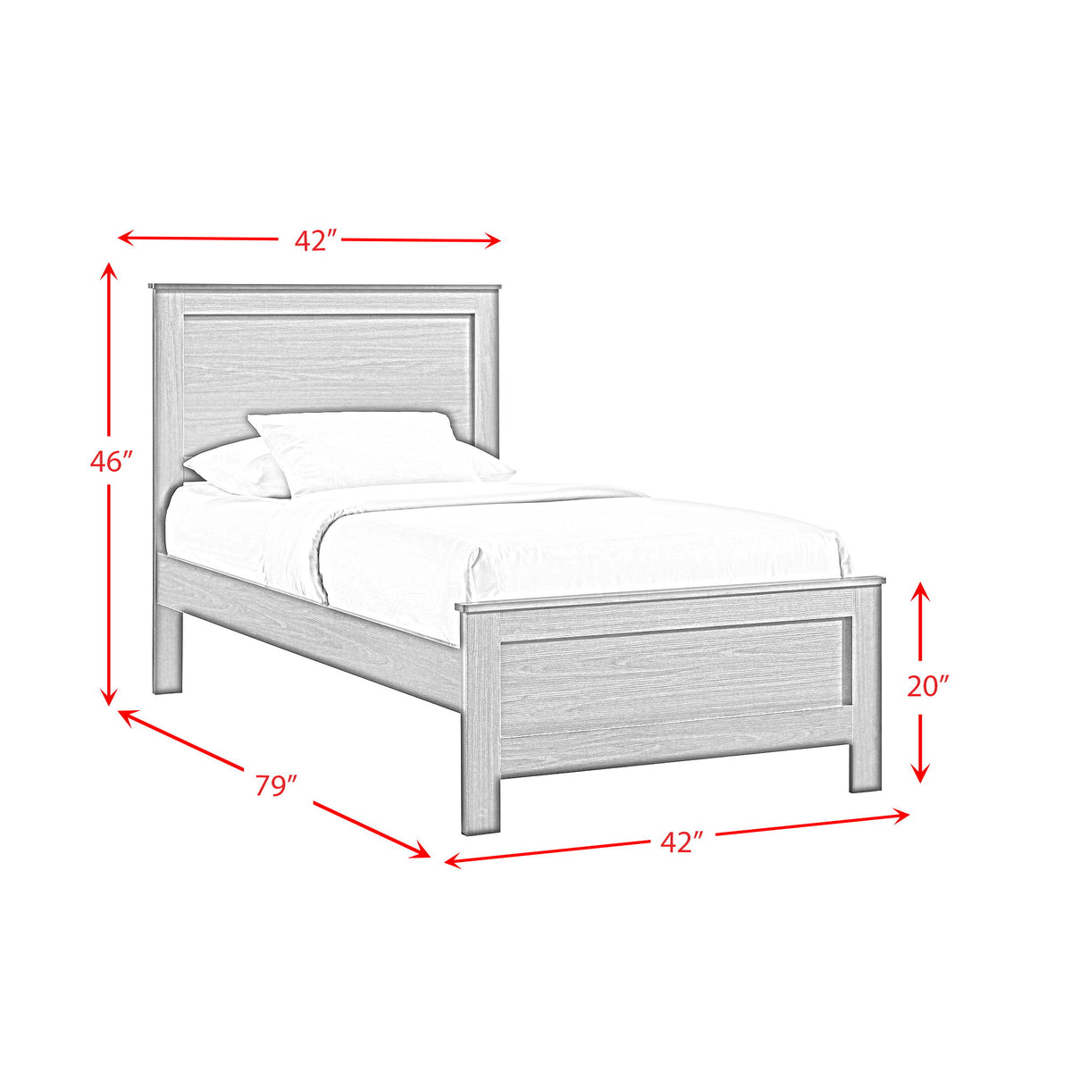 Sami Youth Panel Bed in Dark Brown by Elements International, view 26