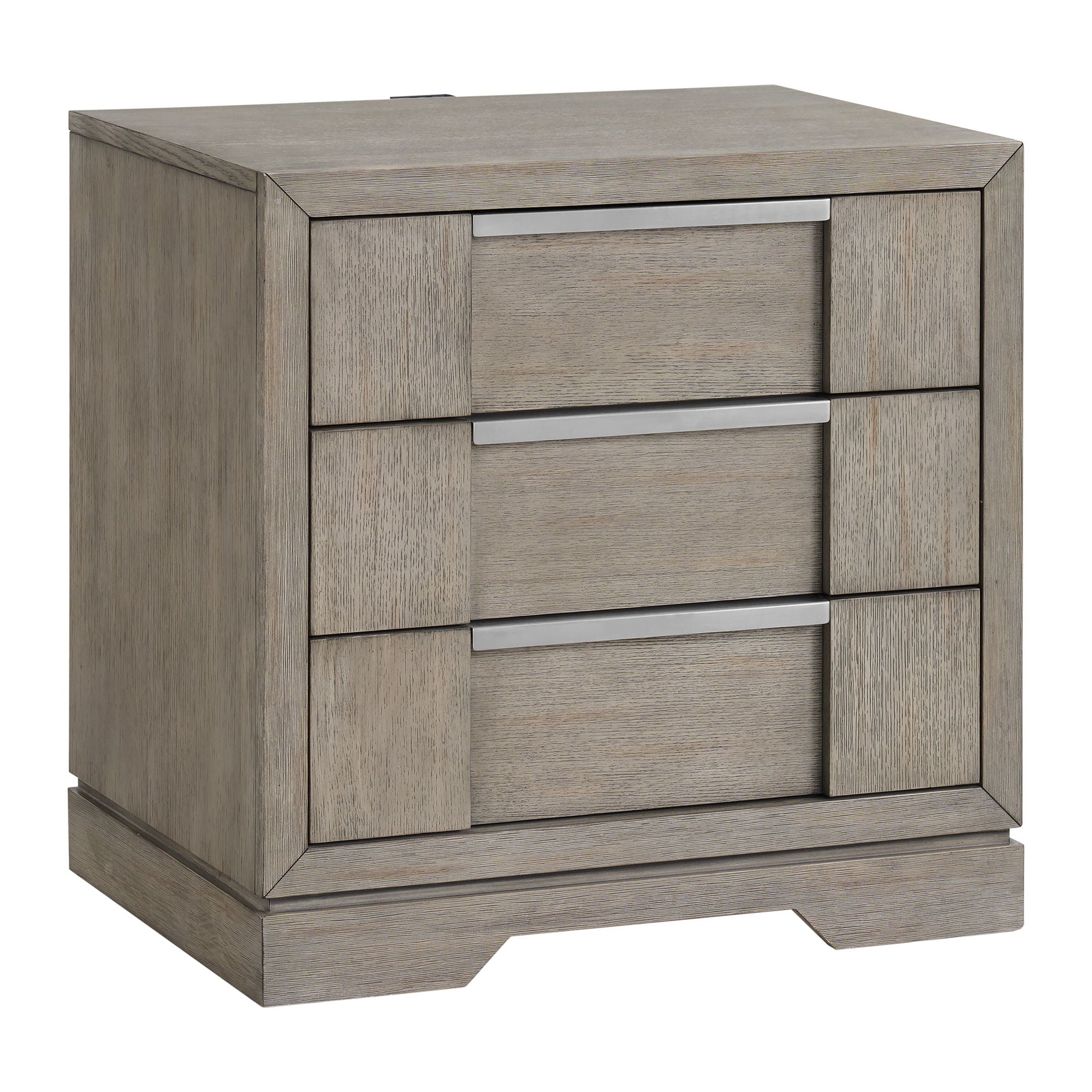 Kelis - 4 Piece Bedroom Set With Queen Panel Bed And LED - Gray - Atlantic Fine Furniture Melbourne FL