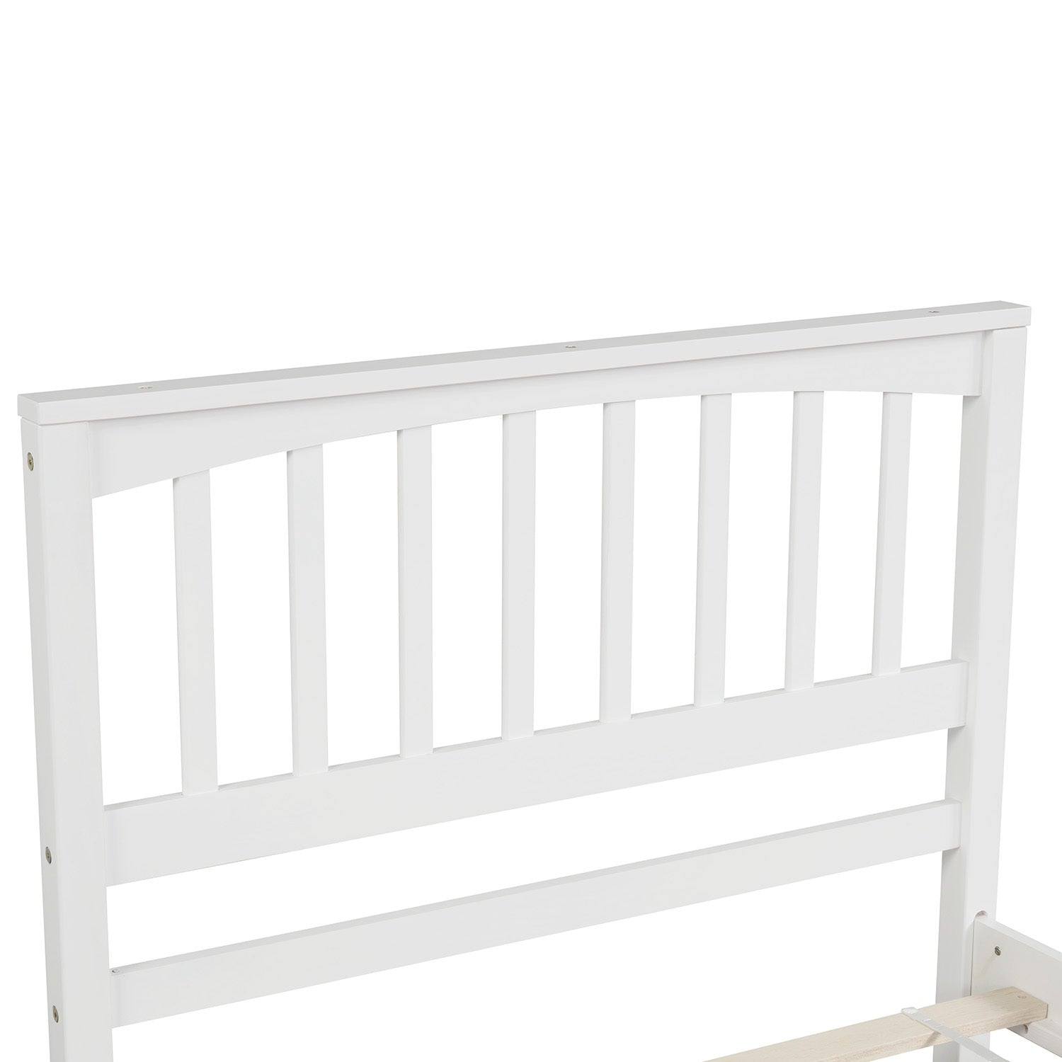 Wood Platform Bed Twin size Platform Bed, White(Old Sku:WF190776AAK Less two center support legs)