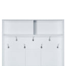 Entryway Bench With Coat Rack, 3 In 1 Design And Adjustable Shelves