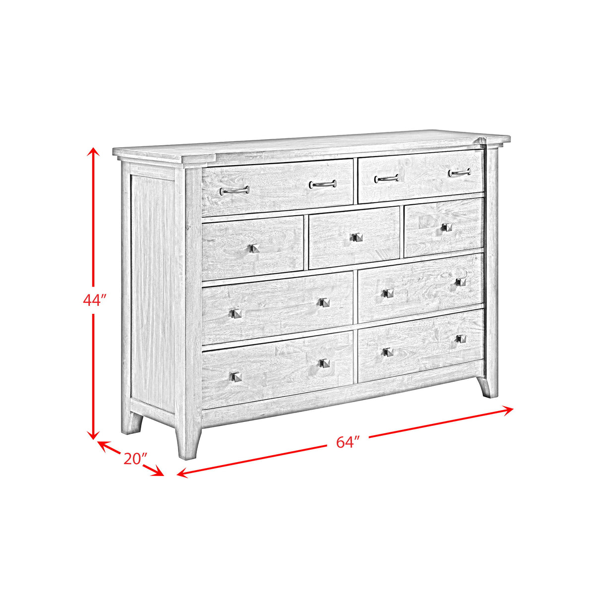 Gage 9-Drawer Dresser in Light Brown by Elements International, view 10