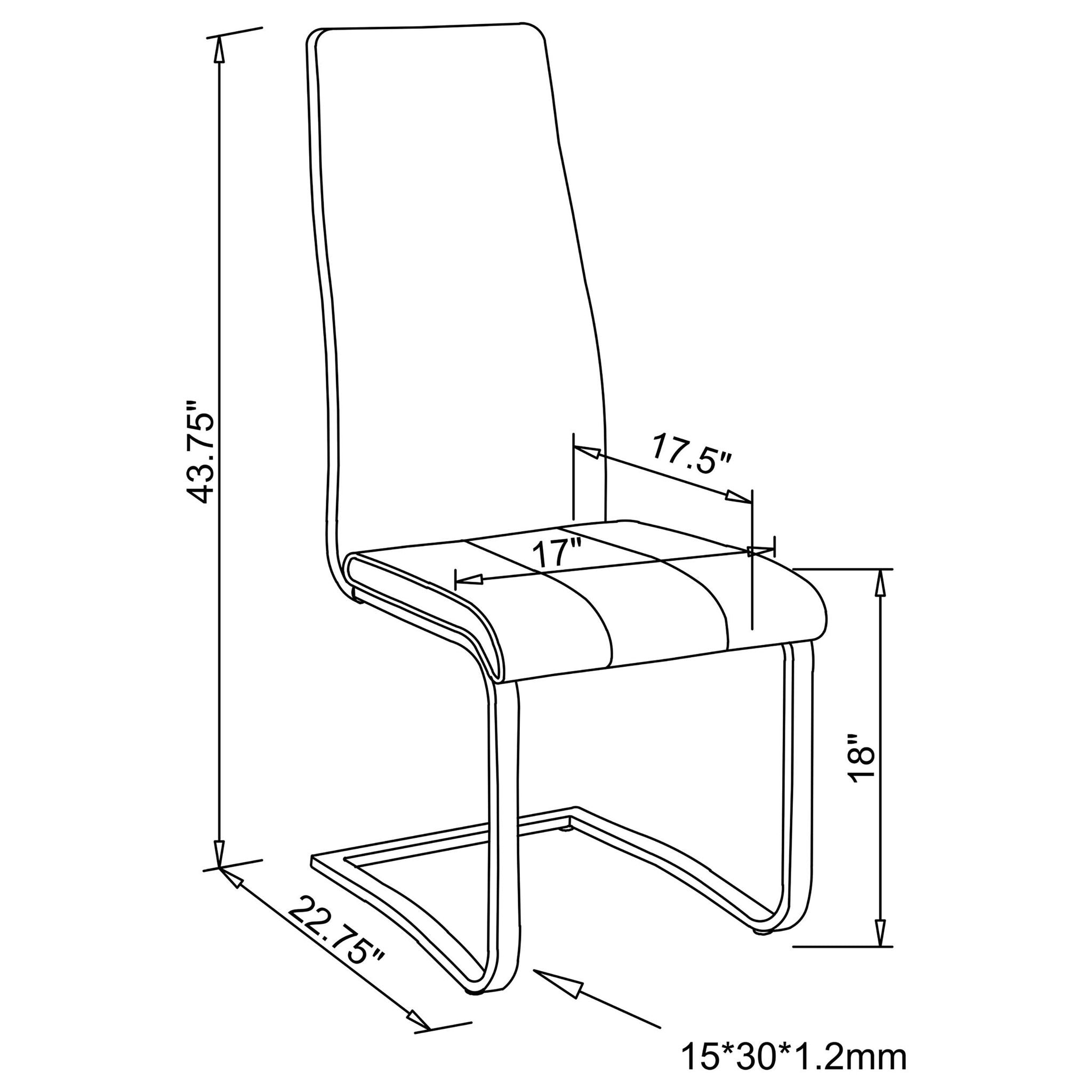Montclair Upholstered Dining Side Chair White (Set of 4) - Atlantic Fine Furniture Melbourne FL