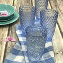 Leading Ware Diamond Cut Acrylic Drinking Glasses (Set of 4)