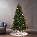 7' Noble Hinged Christmas Tree With 500 Multilights - Green