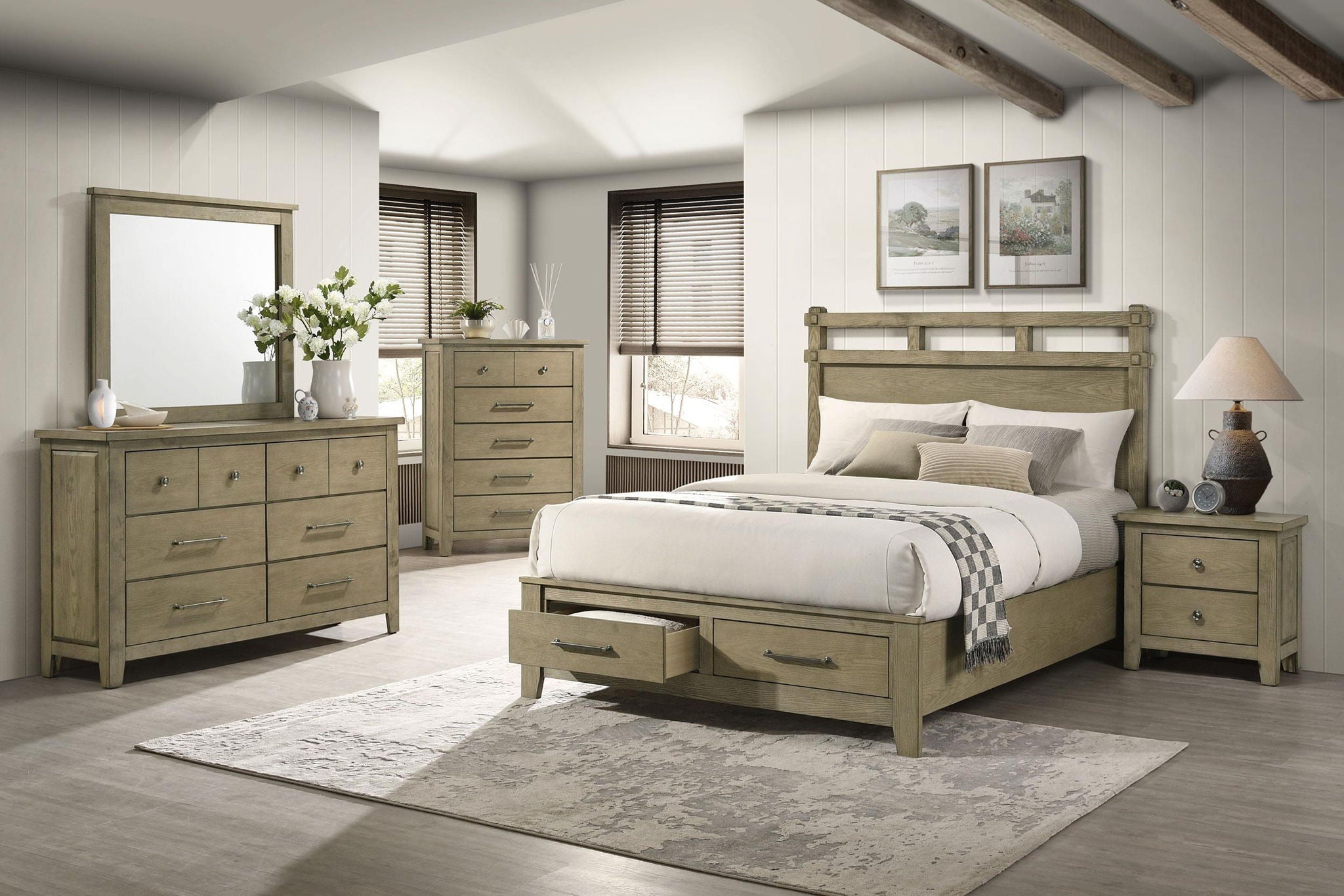 Hazlewood 5-piece Queen Bedroom Set Vineyard Oak