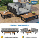 Outdoor Sectional Sofa Set With Adjustable Reclining Seats