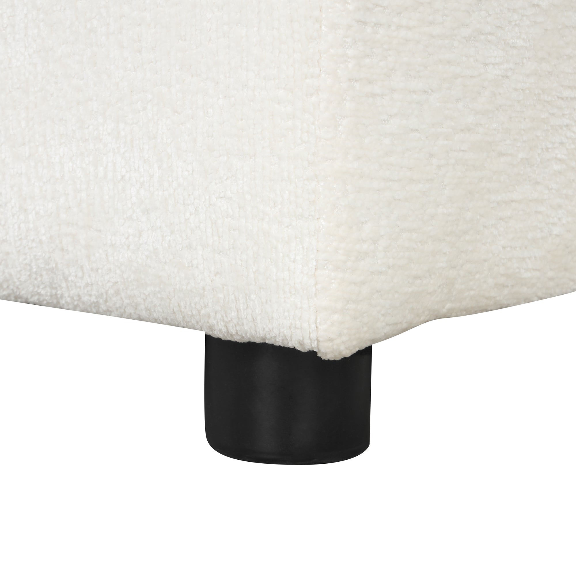 Free-Combined Sectional Sofa 5-seater Modular Couches with Storage Ottoman, 5 Pillows for Living Room, Bedroom, Office, Cream