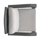 Honolulu - Modern Chat Set of 5 With Wicker - Gray / Silver