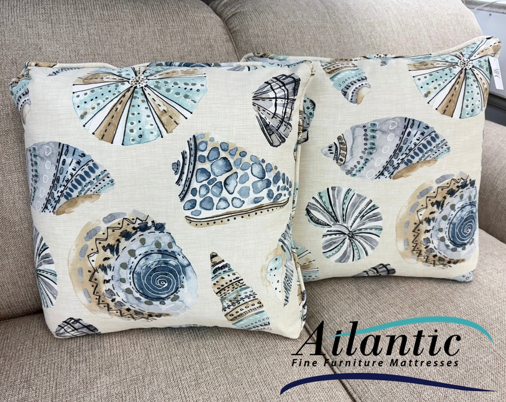 Coastal Throw Pillows- LOBO SAND. Set of Two - Atlantic Fine Furniture Melbourne FL